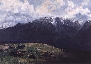 Gustave Courbet Panoramic View of the Alps France oil painting artist